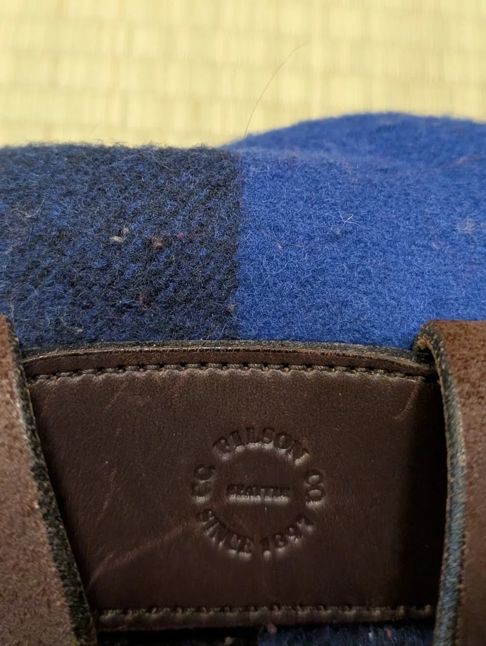RARE Filson Medium Wool Field Bag Blue Buffalo Check Made in USA